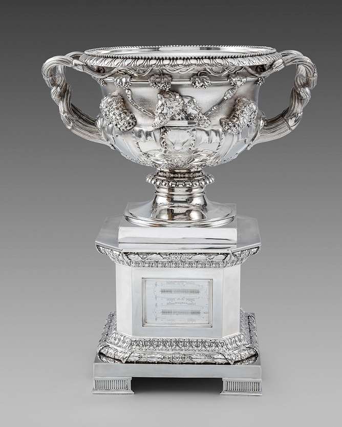 An Impressive Regency Warwick Vase on Silver Stand
